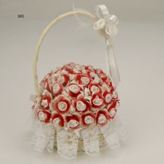 Cesta Alfiler Flor Organza (50 unidades)