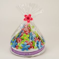 Tarta con Broche Flor Colores (Minimo 48 unidades)