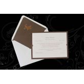 Invitaci&oacute;n boda sobre bronce
